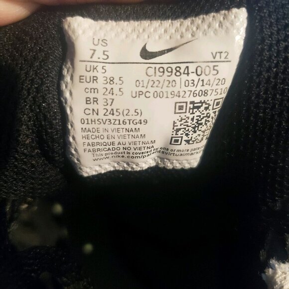 Womens Nike Downshifter 10 Trainers CI9984 005 Black/White Size 7.5 - Picture 7 of 7